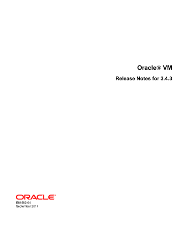 Oracle Vm Release Notes For 3 4 3 Manualzz