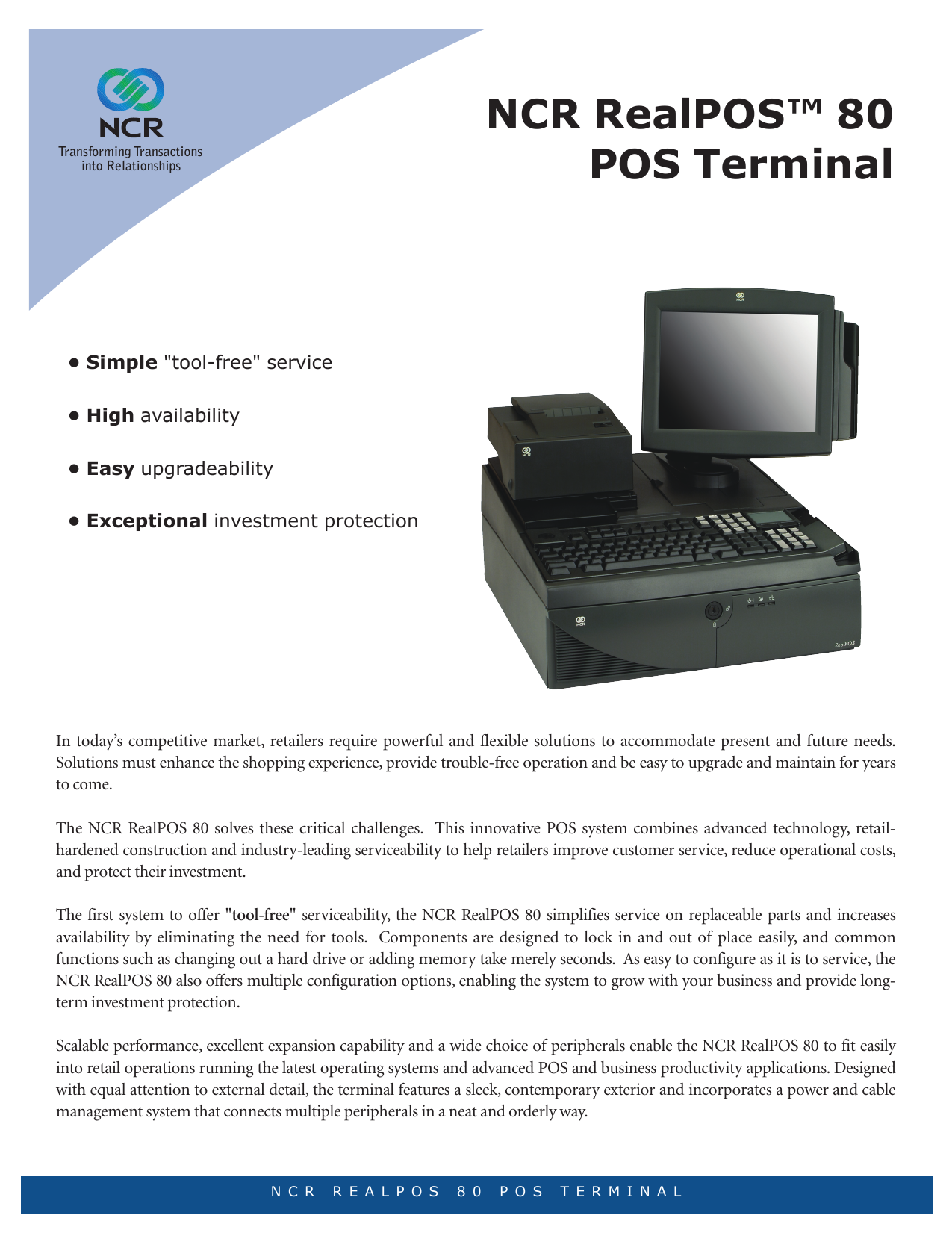 NCR RealPOS 5942 12” LCD Monitor