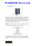 WARRIOR Stoves WSDGAB Multi-Fuel Stove Manual