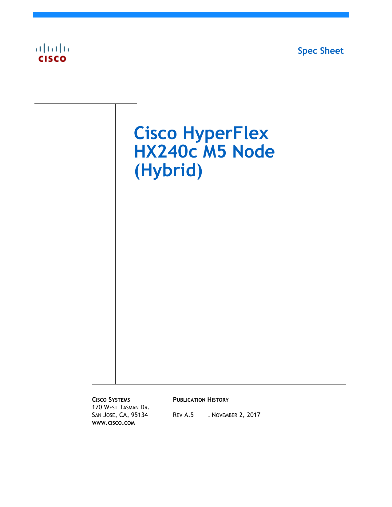 Cisco Hyperflex Hx240c M5 Node Spec Sheet Manualzz