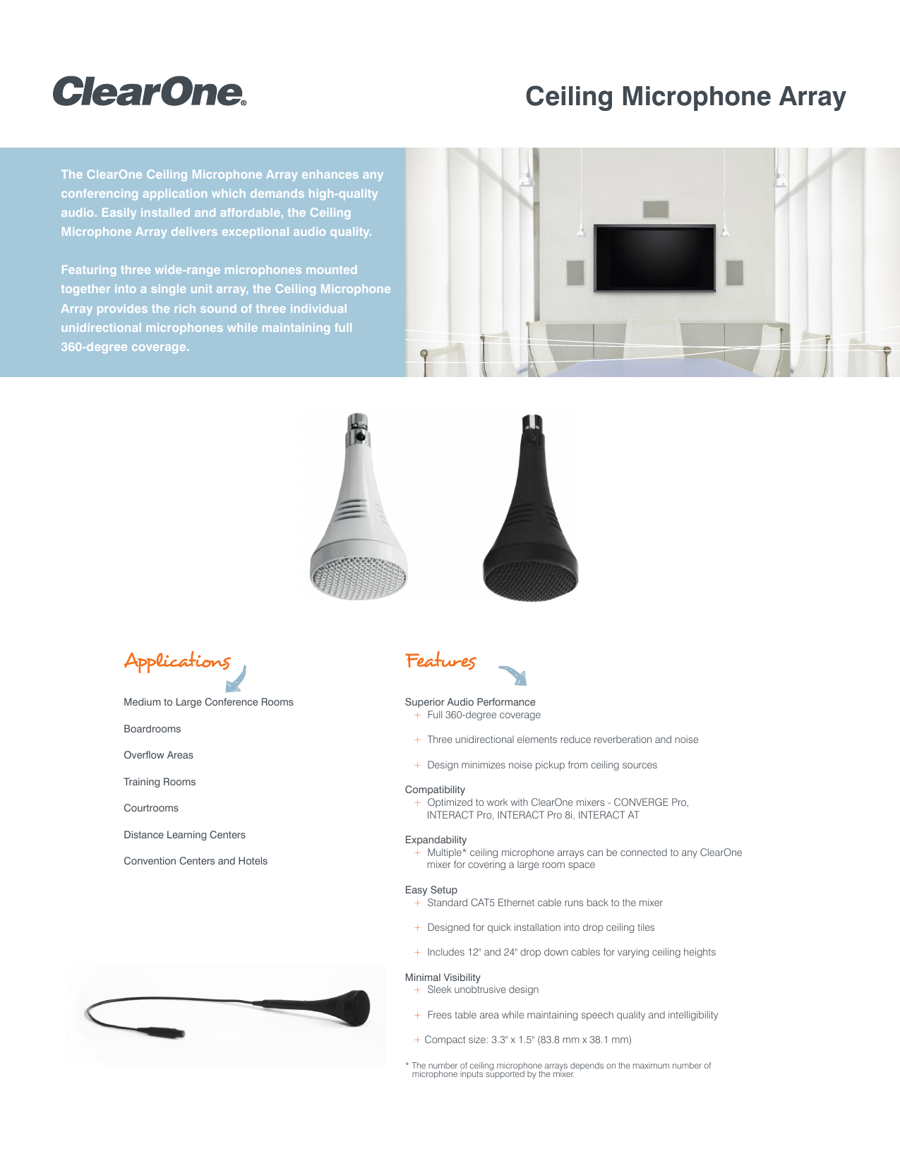 Ceiling Microphone Array Manualzz Com