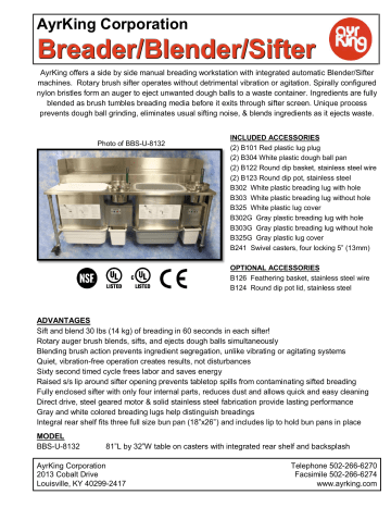 Breader Blender Sifter Manualzz