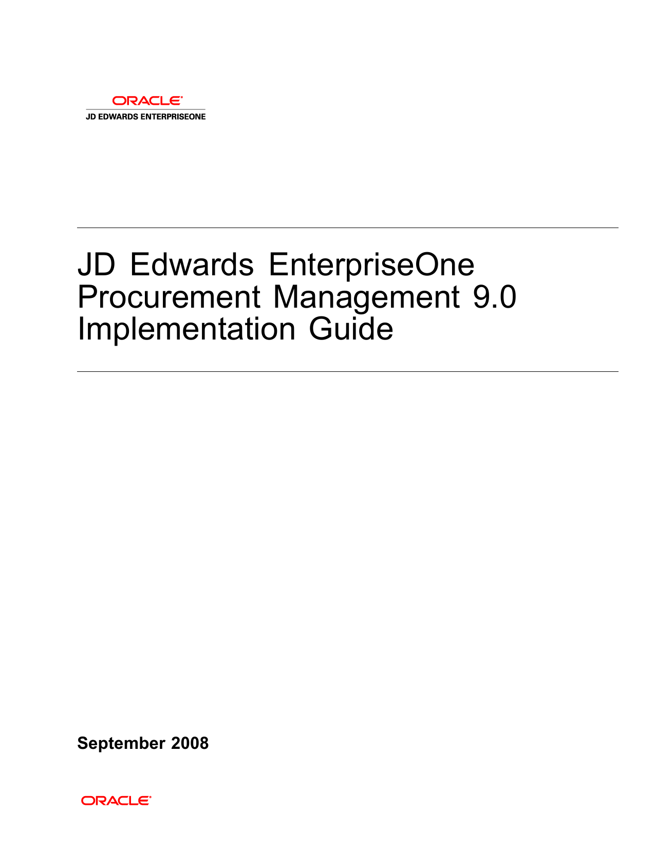 Jd Edwards Enterpriseone Procurement Management 9 0 Manualzz