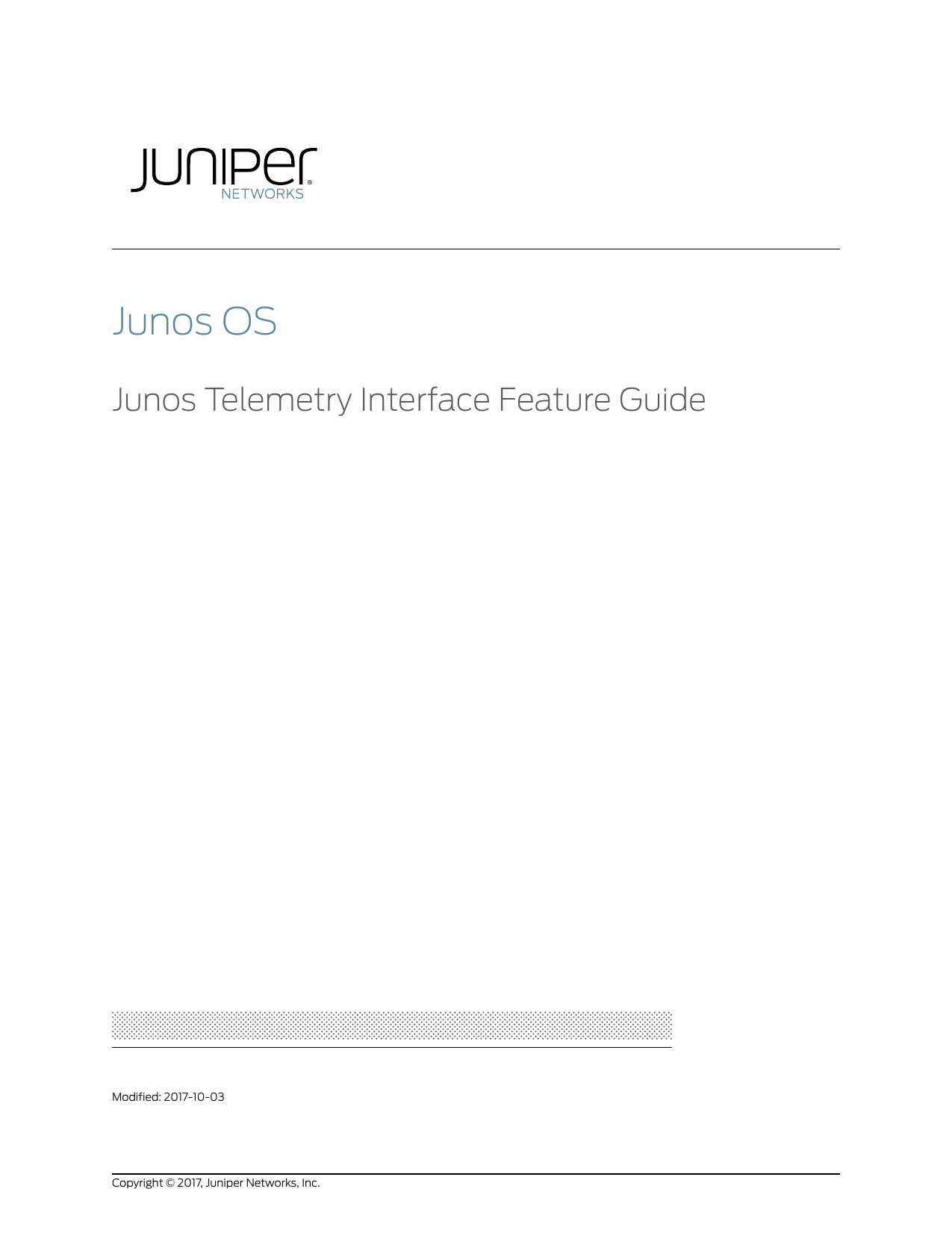 Junos OS Junos Telemetry Interface Feature Guide Manualzz