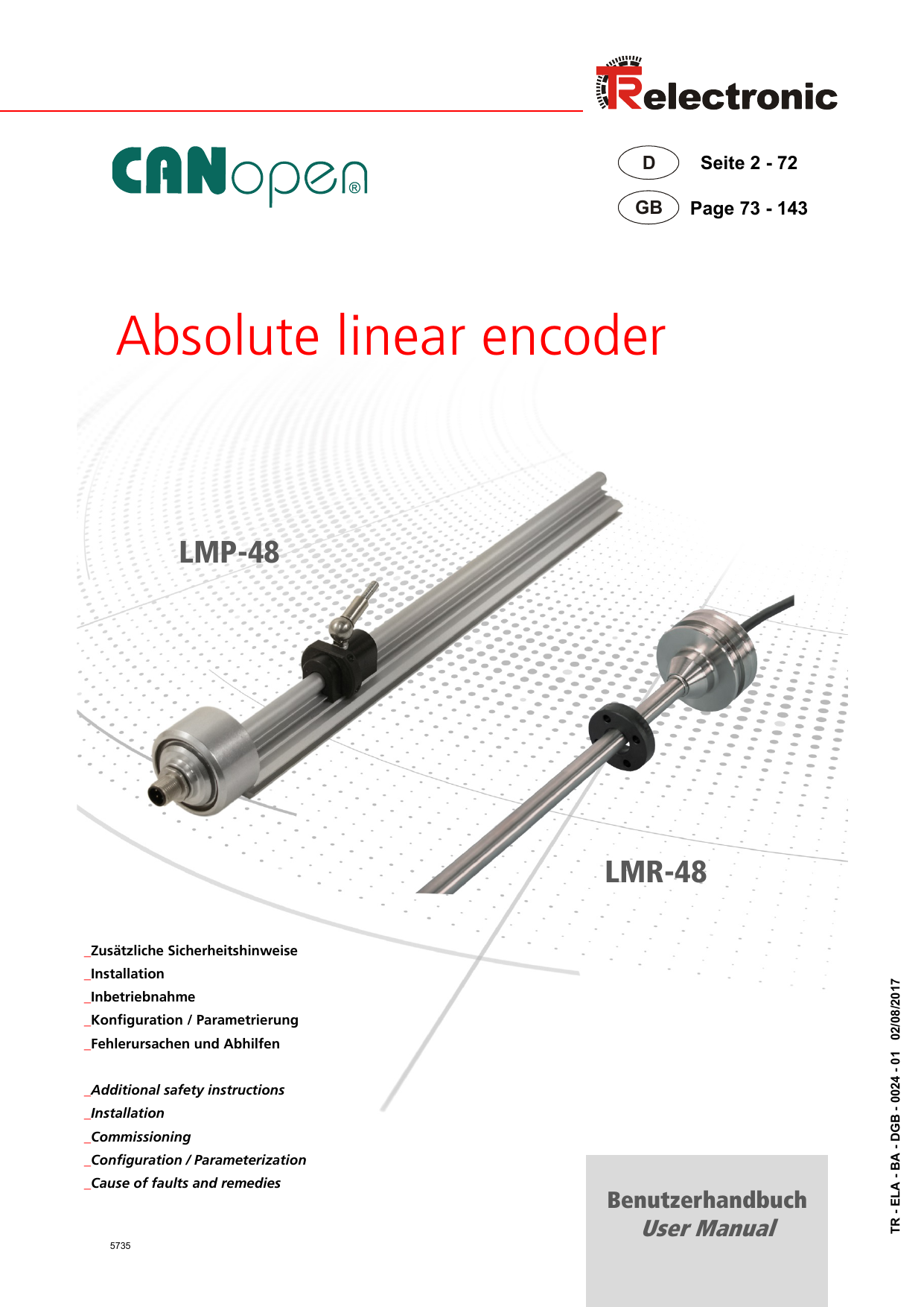 Absolute linear encoder Manualzz