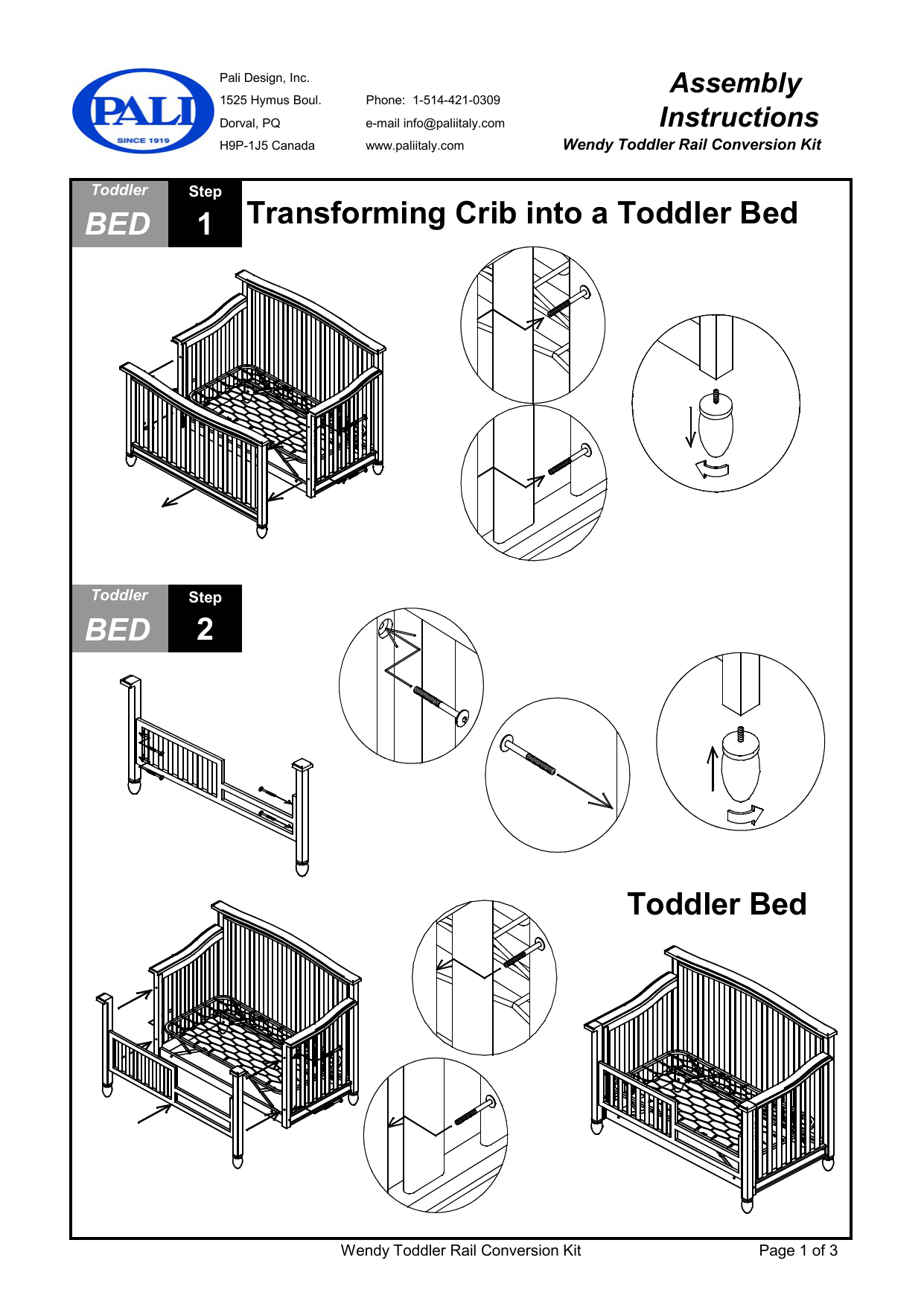 Wendy Toddler Rail Conversion Kit P1 Final Revise Manualzz