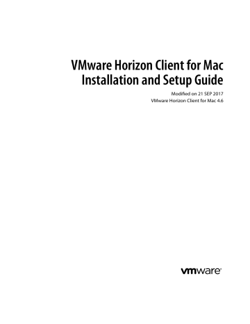 VMware Horizon Client 4.6 for Mac OS X Setup guide | Manualzz