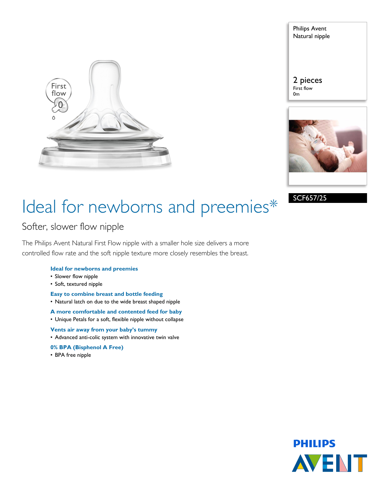 philips first flow nipple