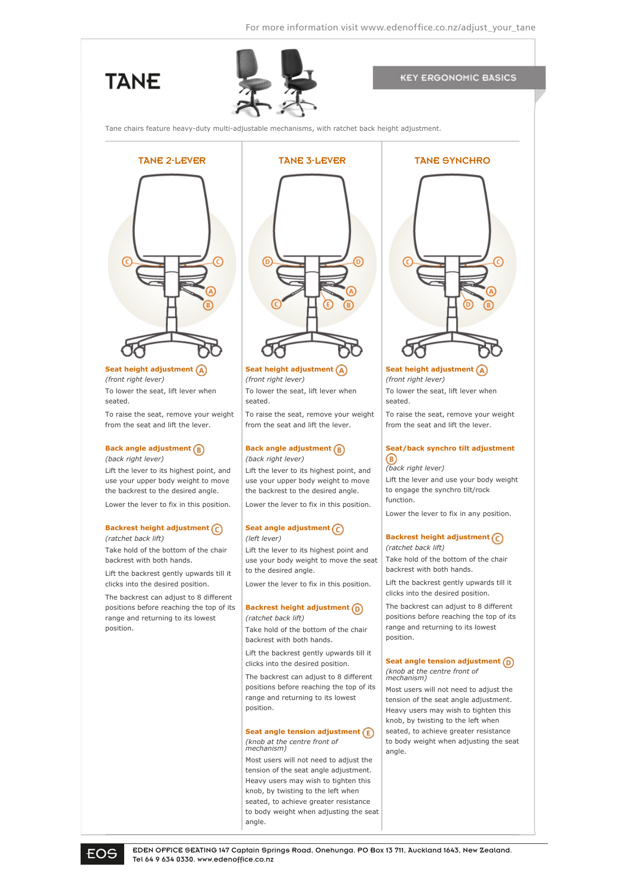 office chair height adjustment lever broken