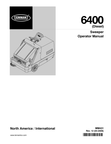 Tennant | Operating instructions | 6400 Diesel Operator Manual | Manualzz