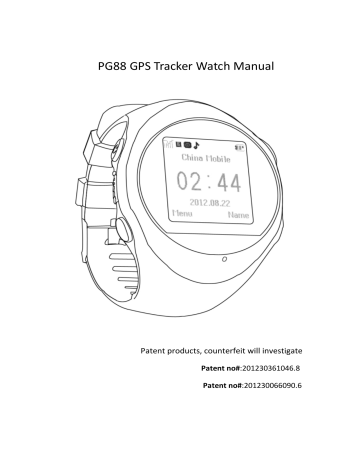 PG88 GPS Tracker Watch Manual | Manualzz