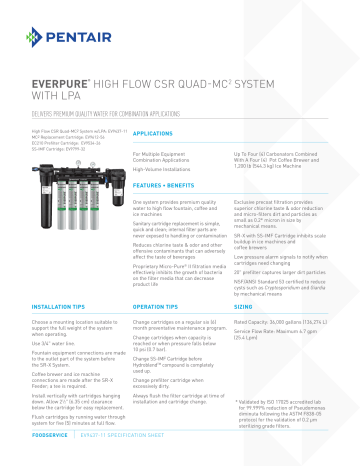 everpure® high flow csr quad-mc2 system with lpa | Manualzz