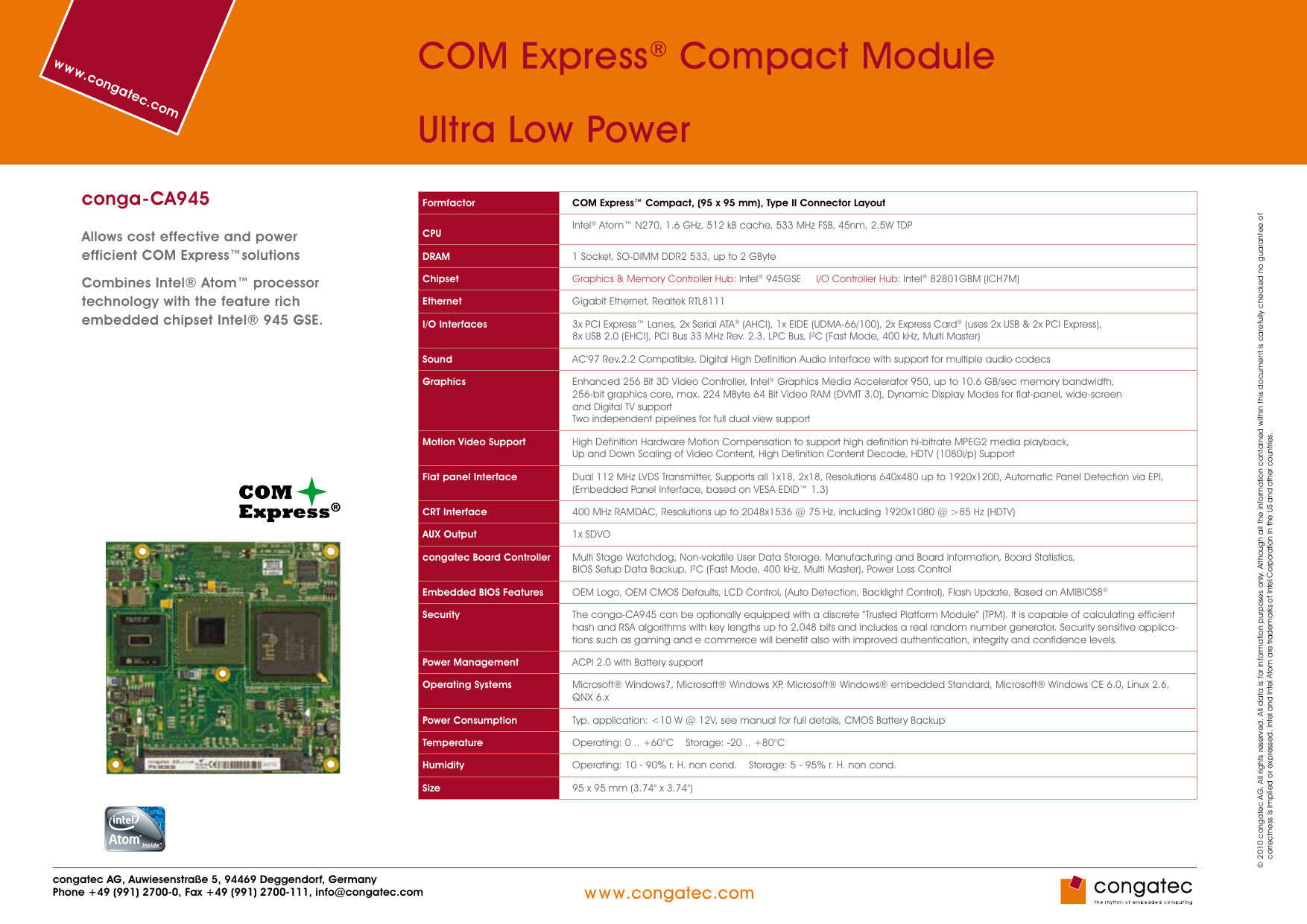 Ultra Low Power Com Express Compact Module Manualzz