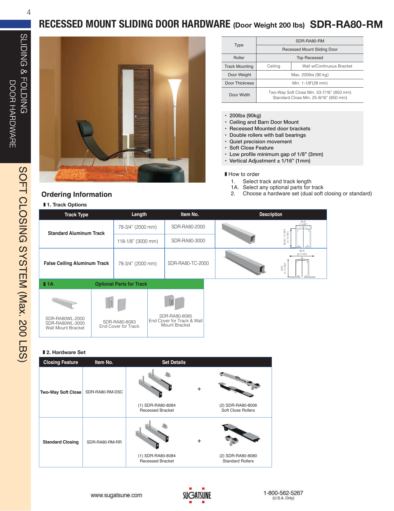 Recessed Soft Close Mount Sliding Door Hardware Manualzz Com