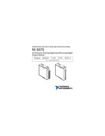 NI 9375 Operating Instructions and Specifications | Manualzz