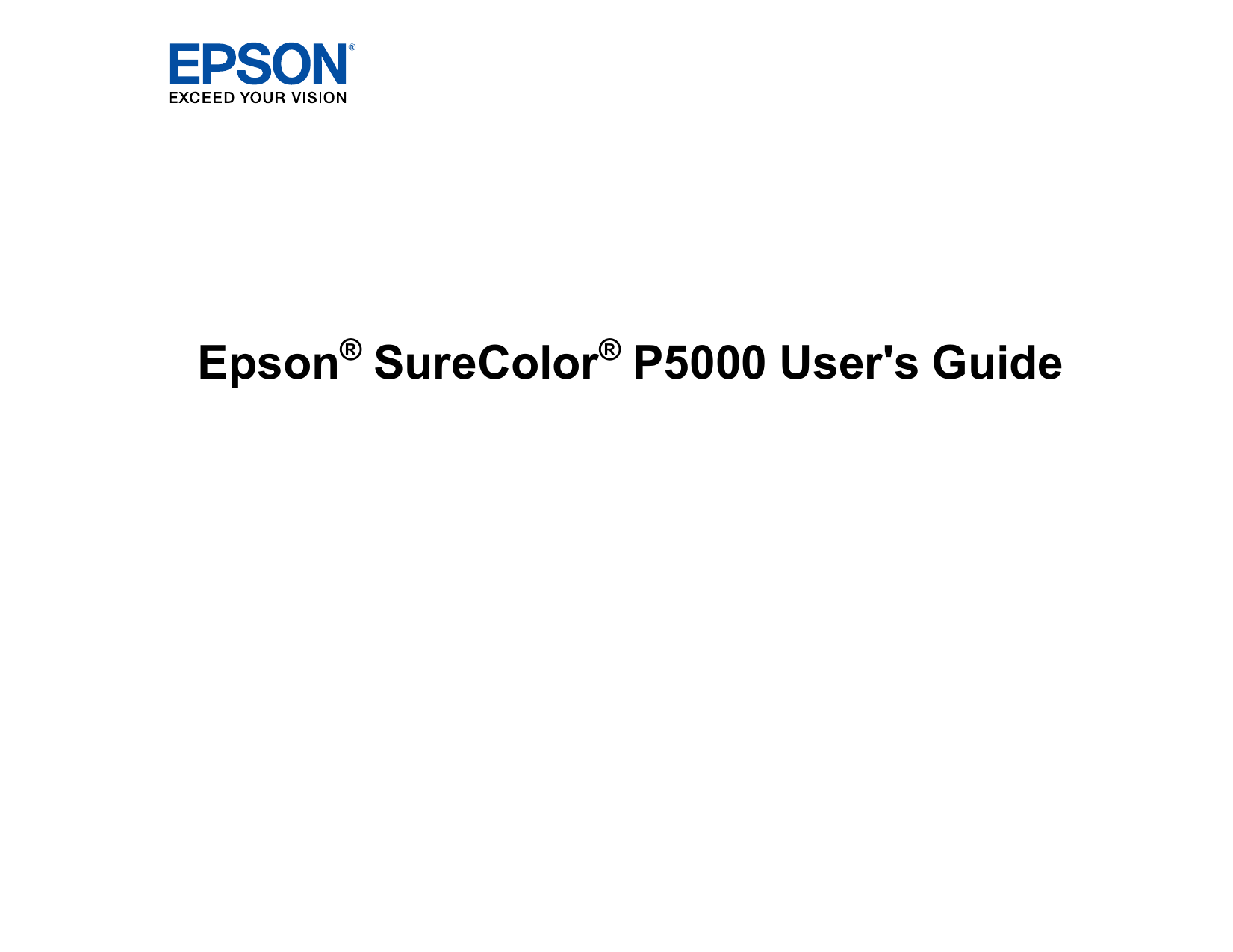 Epson Surecolor P5000 User`s Guide Manualzz 7383