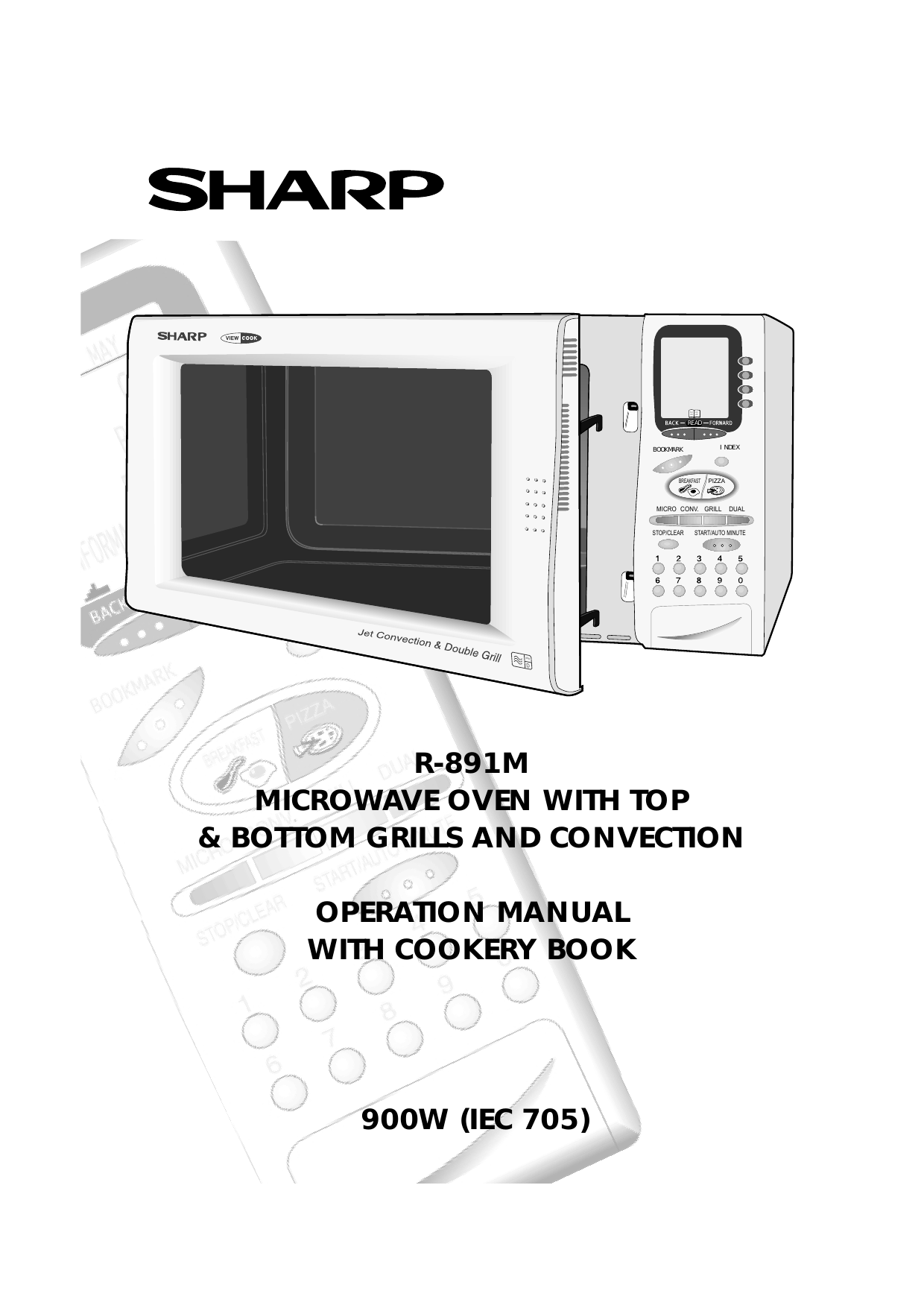 sharp jet convection double grill microwave