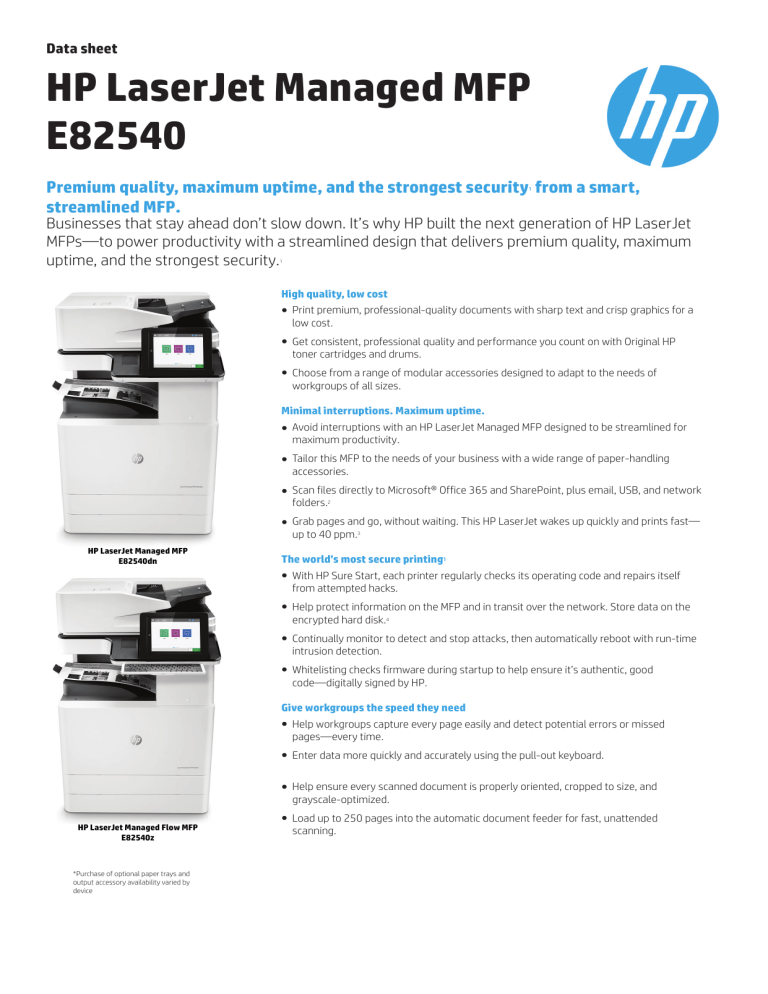 hp color laserjet managed mfp e87640du