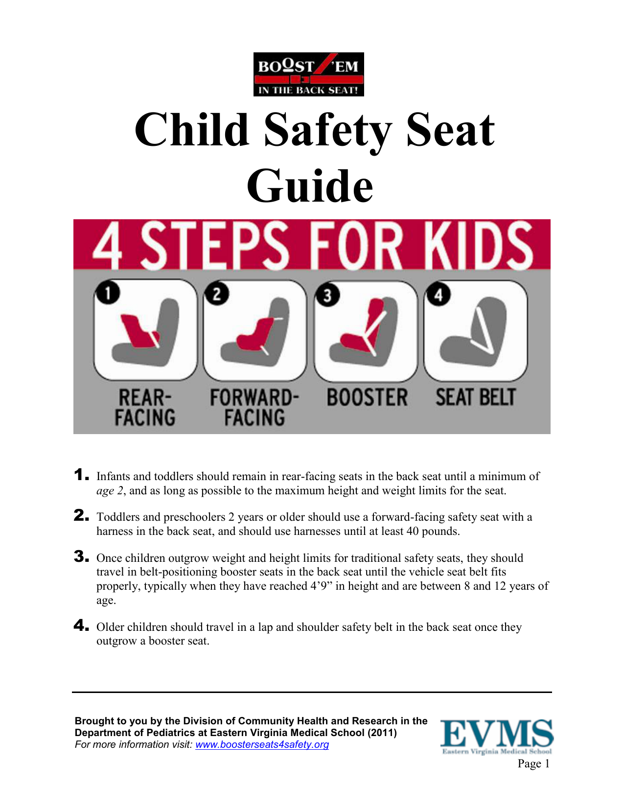 Booster Seat Guidelines Height And Weight