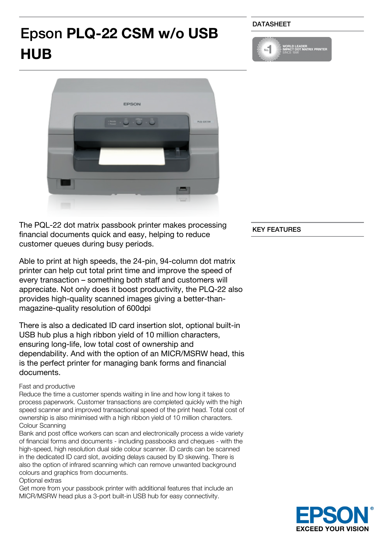 EpsonPLQ-22 CSM w/o USB HUB | Manualzz