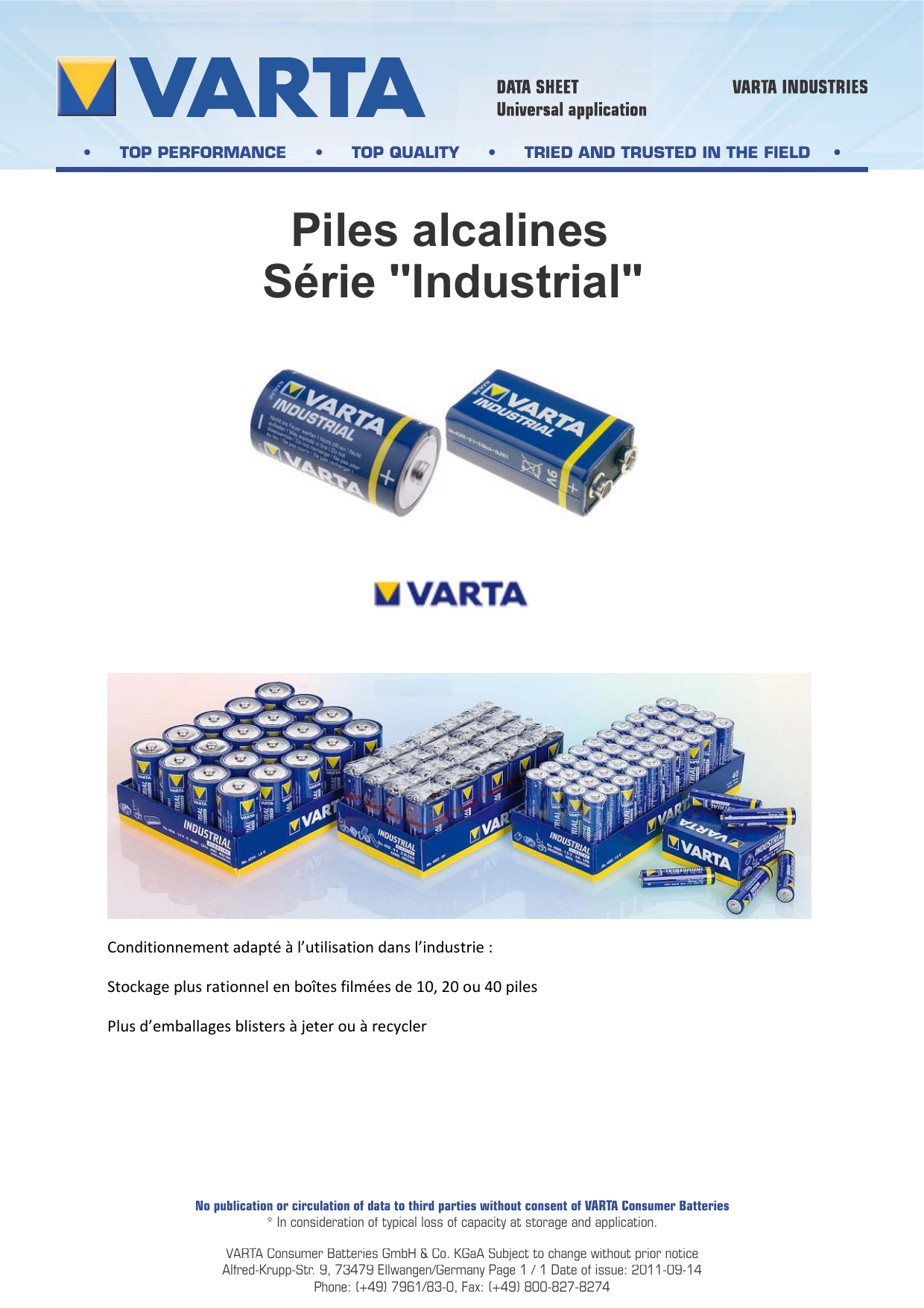 Serie Industrial Piles Alcalines Manualzz