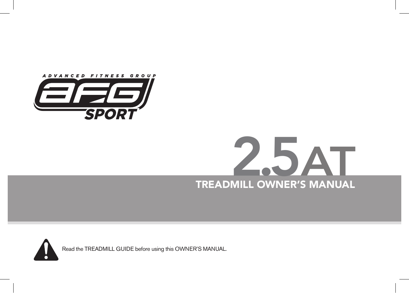 Afg sport 3.5 2025 at treadmill manual