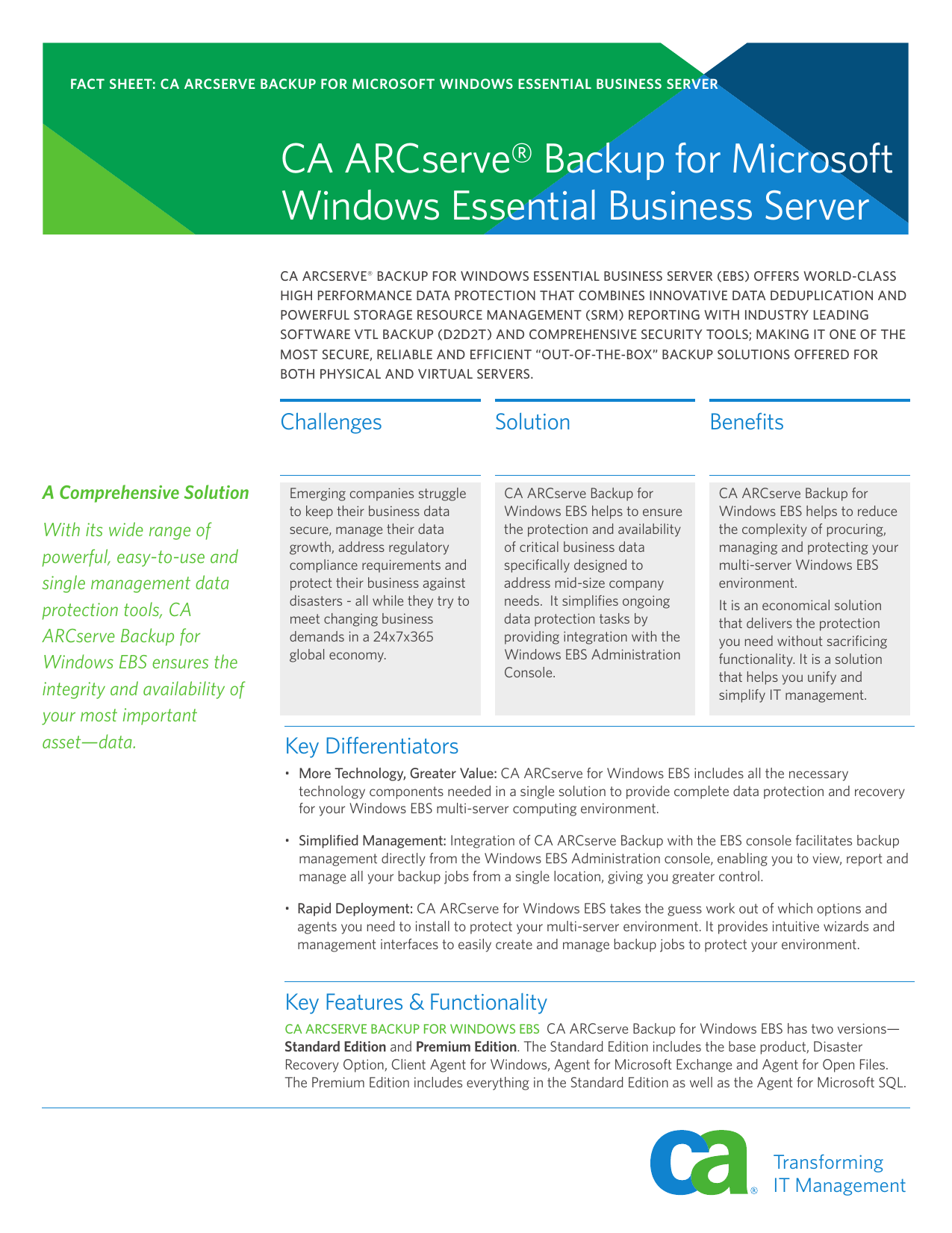 CA ARCserve Backup für Windows Agent für Microsoft SQL Server