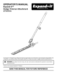 Expand-it Hedge Trimmer Attachment UT15701A Operator's Manual