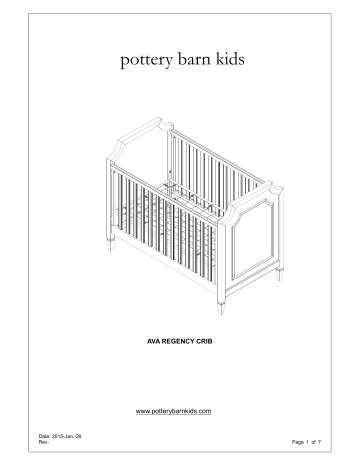 Pottery Barn Kids Ava Regency Convertible Crib Assembly Instructions | Manualzz