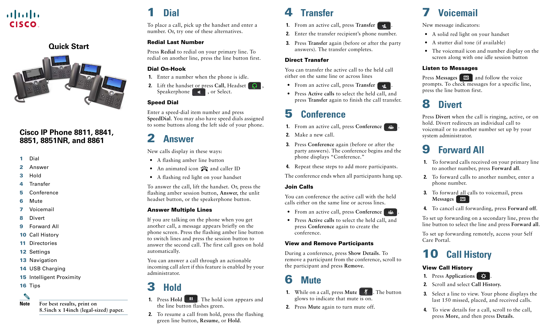 Cisco IP Phone 8811, 8841, 8851, 8851NR, and 8861 Quick Start | Manualzz