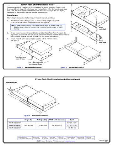 Extron RSU 129 manual | Manualzz