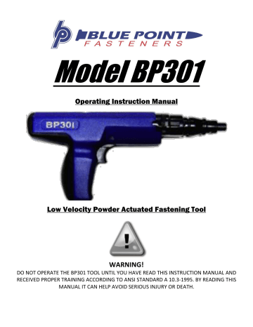 Blue point BP301 Operating Instructions Manual | Manualzz