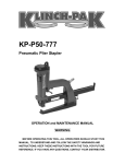 Klinch-Pak KP-P50-777 Operation and Maintenance Manual