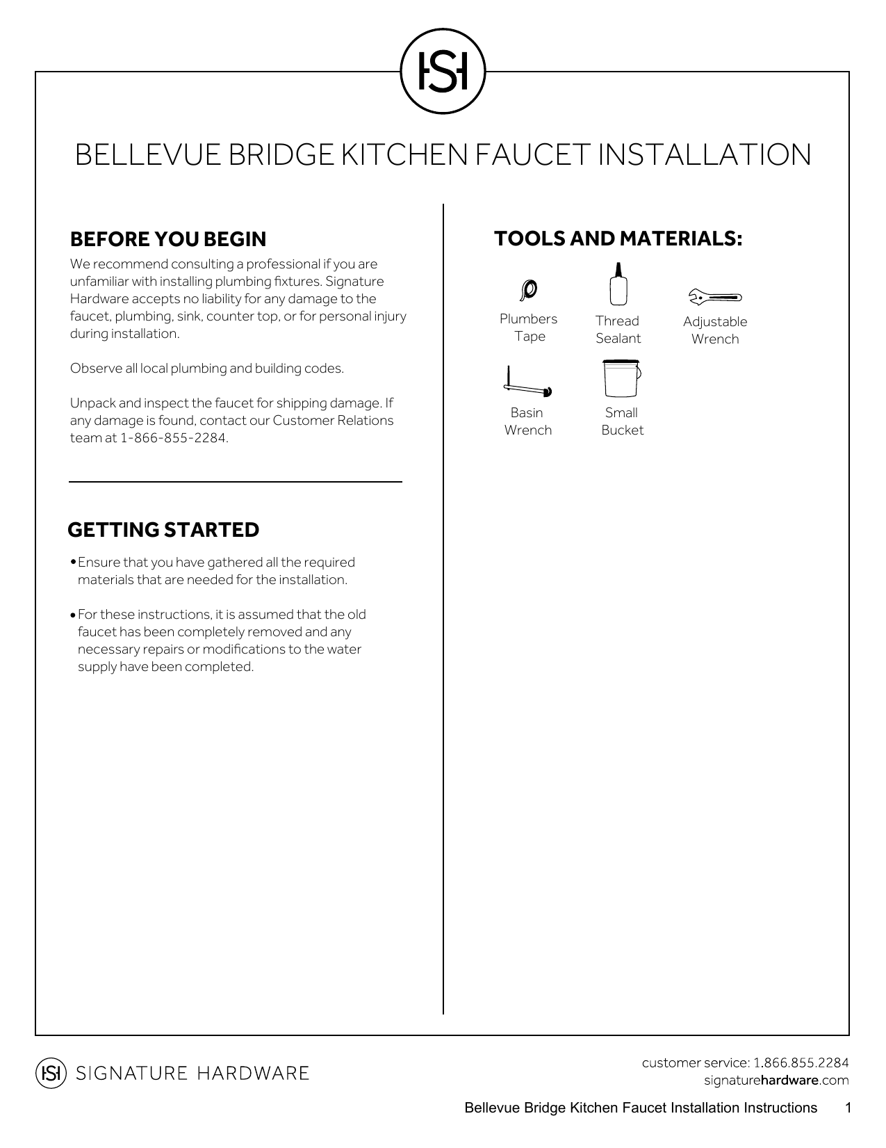 Bellevue Bridge Kitchen Faucet Installation Manualzz Com