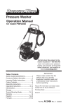 Pressure Washer PWH2500 Operation Manual