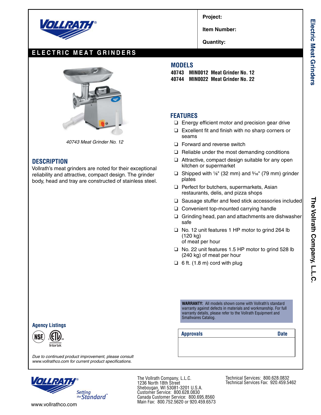 Electric Meat Grinders Mission Restaurant Supply Manualzz