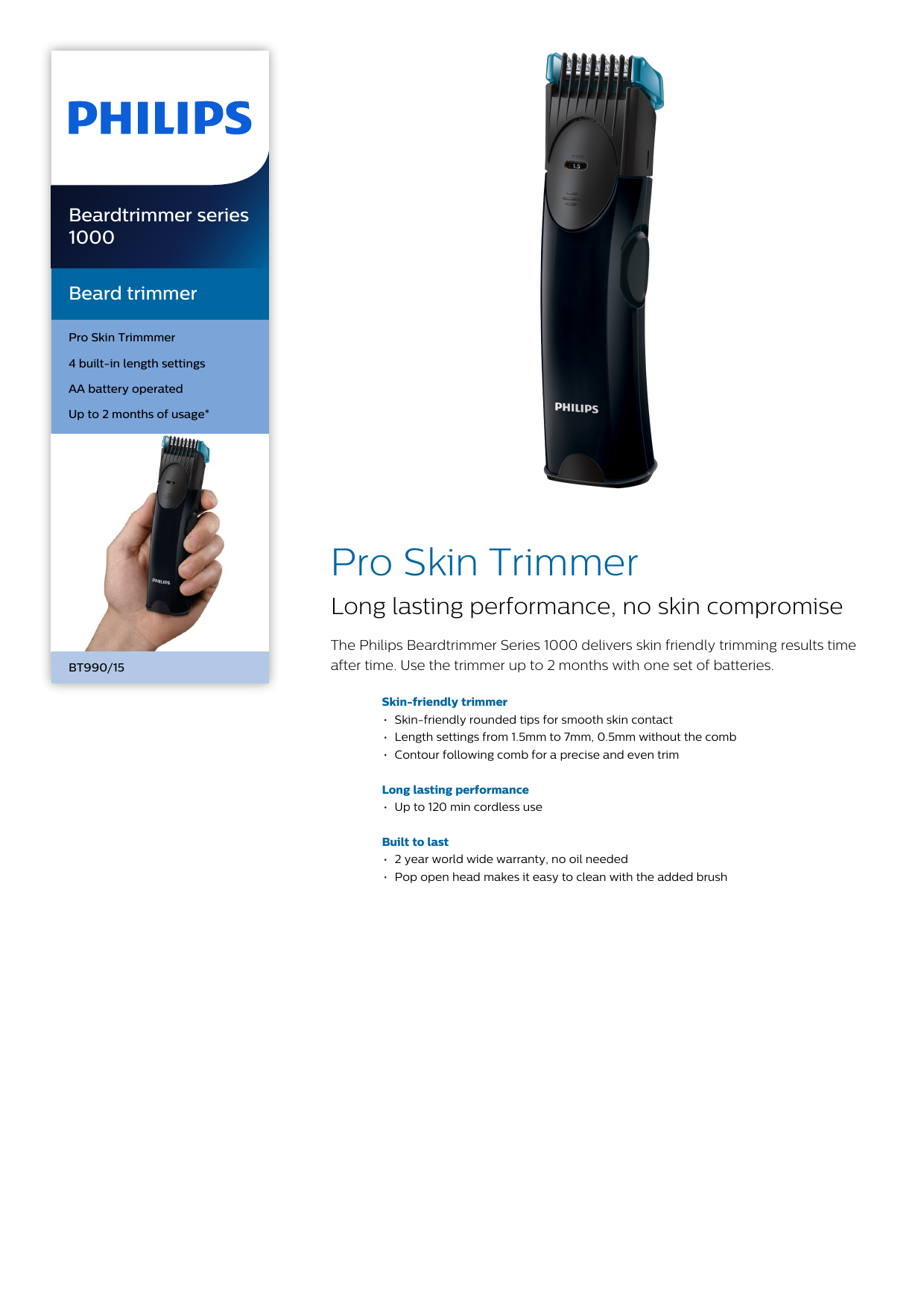 philips pro skin trimmer 1000