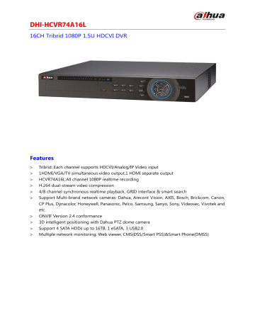 4/8/16 Channel Full-D1 Recording Standalone DVR | Manualzz