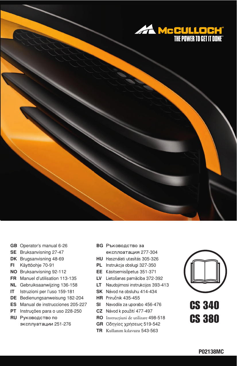 Om Mcculloch Cs 340 Cs 380 Manualzz