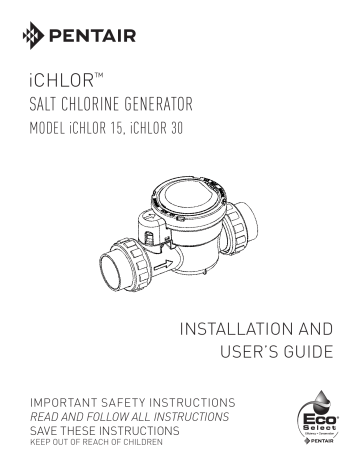 iCHLOR™ SALT CHLORINE GENERATOR | Manualzz