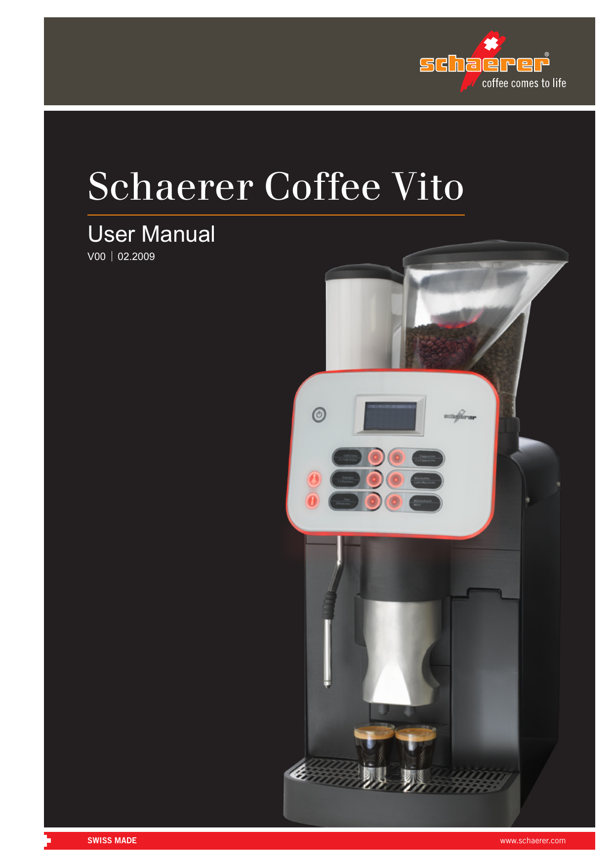 Schaerer Coffee Vito User manual | Manualzz