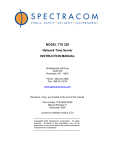 Orolia  TTS 220 Network Time Server  Instruction manual