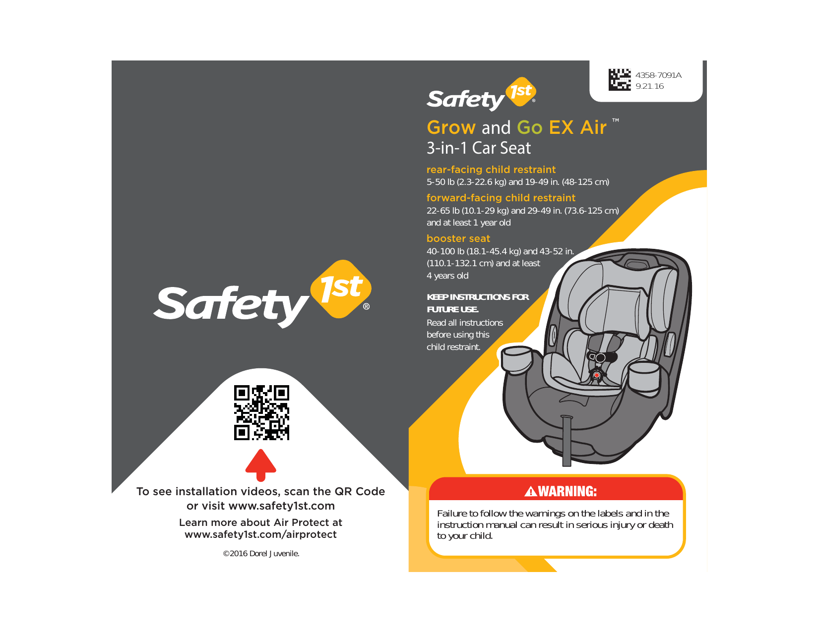 safety first 65 car seat manual