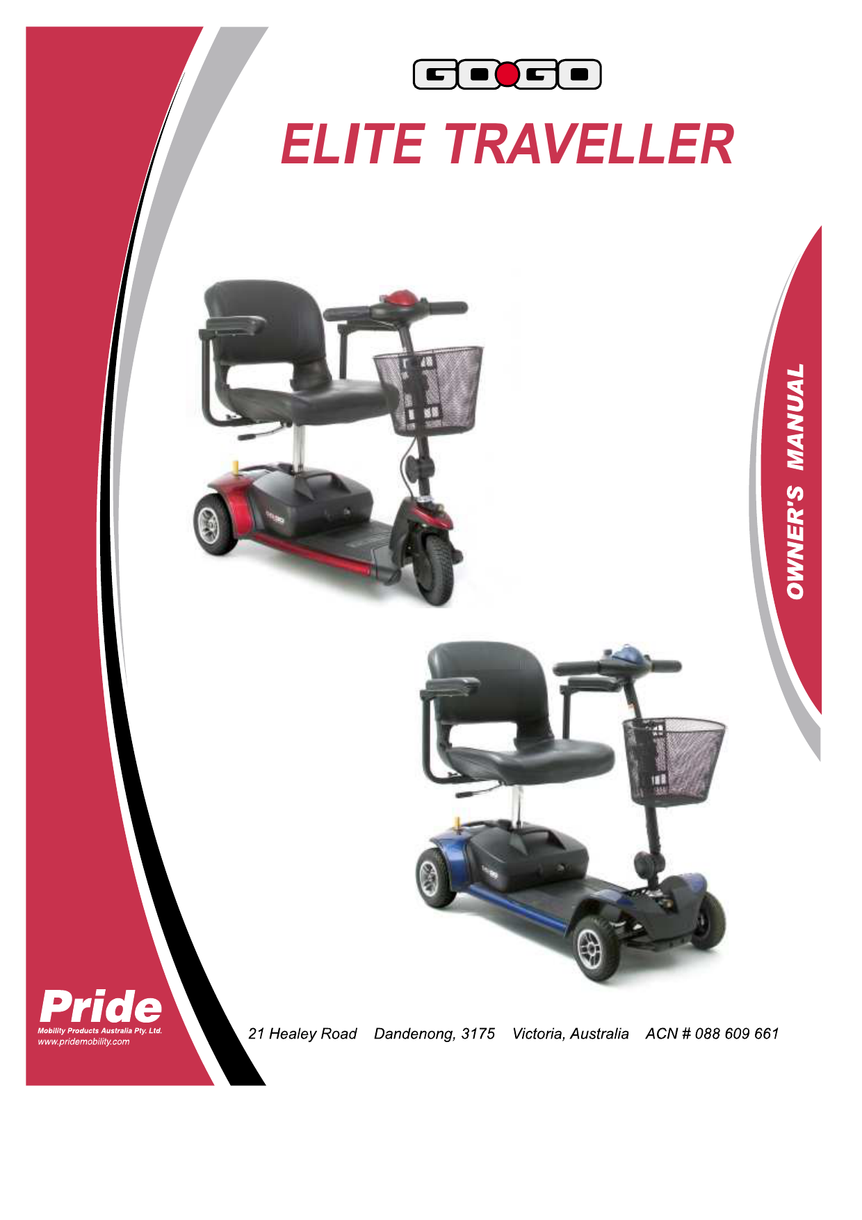 Pride Mobility Go-Go Owner's Manual | Manualzz