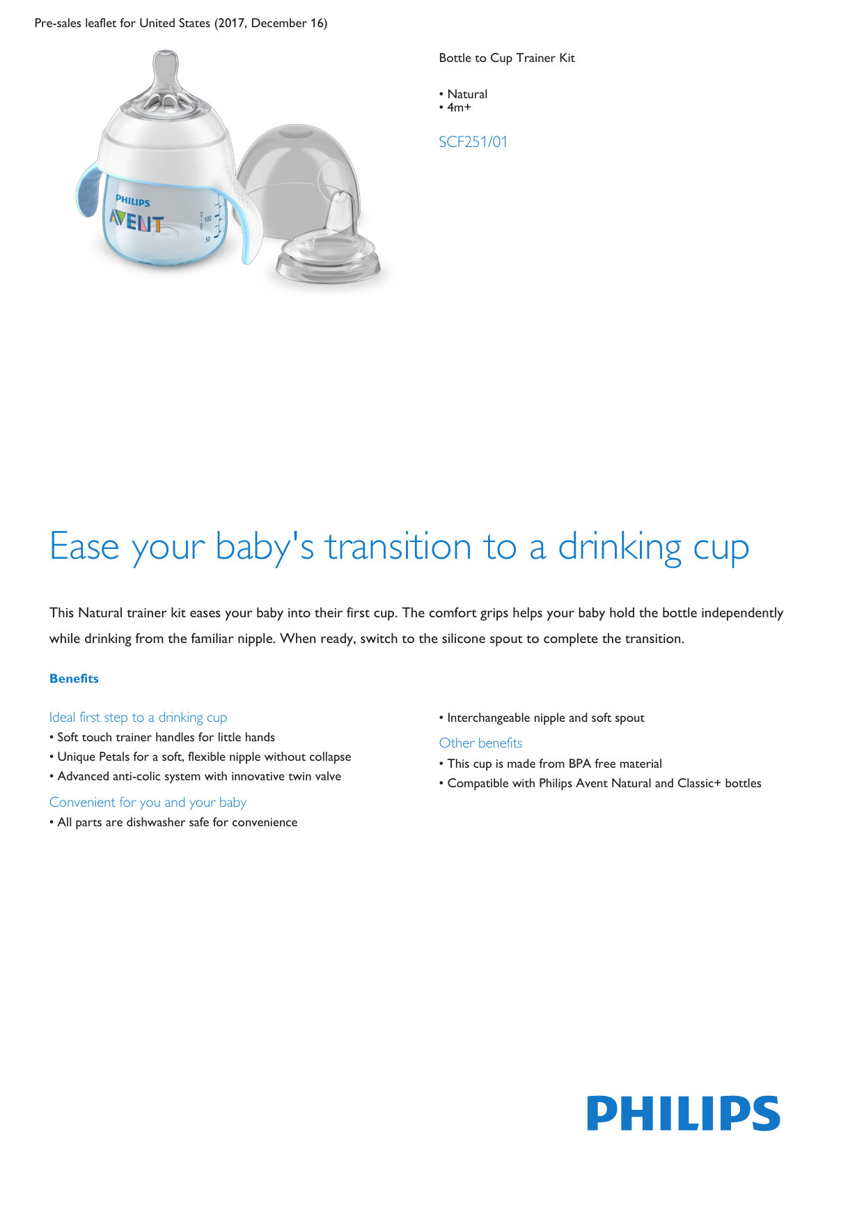 philips avent bottle to cup trainer kit