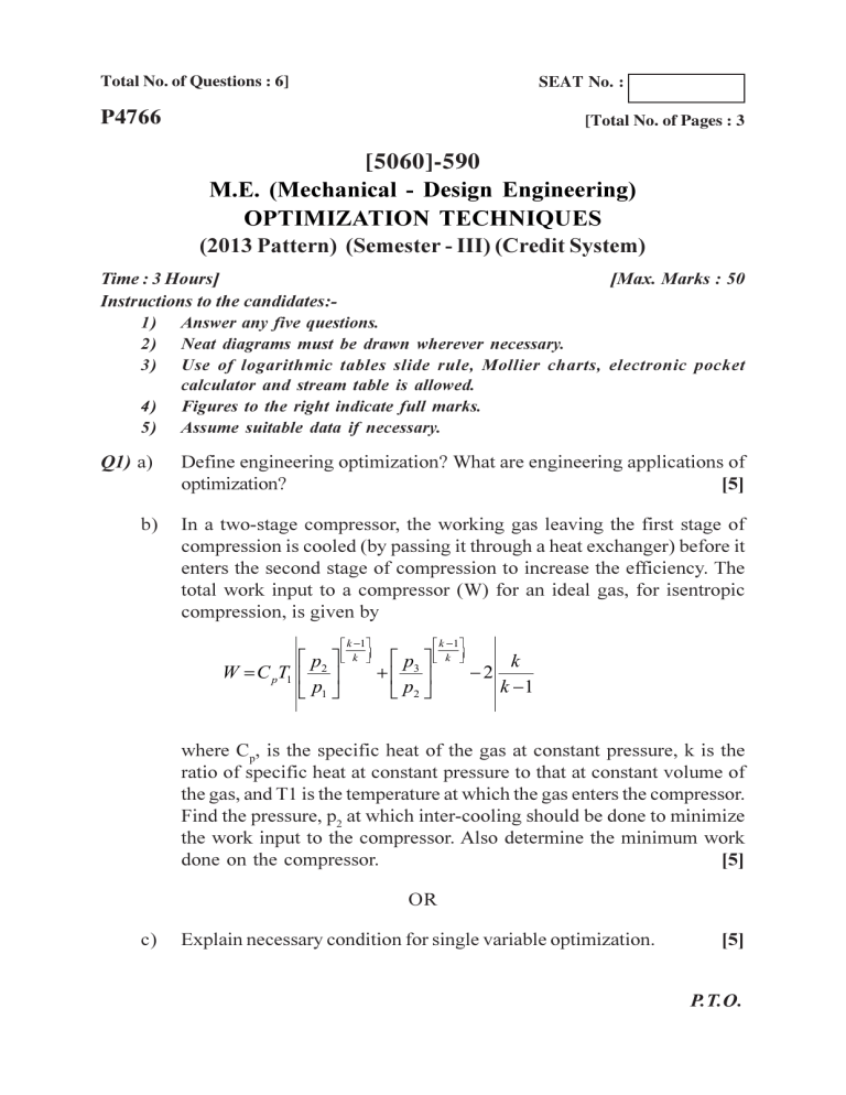 5060 590 M E Mechanical Design Engineering Optimization Manualzz