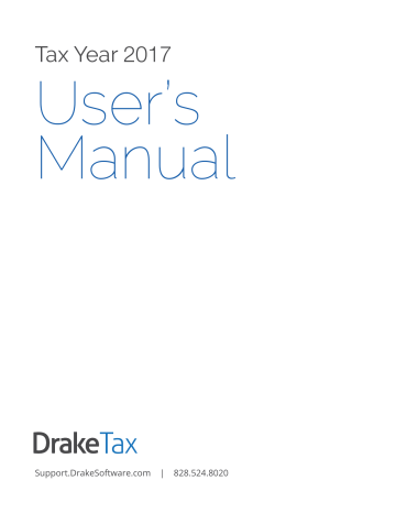 Tax Year 17 Drake Software Manualzz