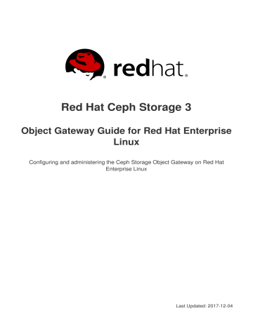 Red Hat Ceph Storage 3 Object Gateway Guide For Red Hat Manualzz<script async src=