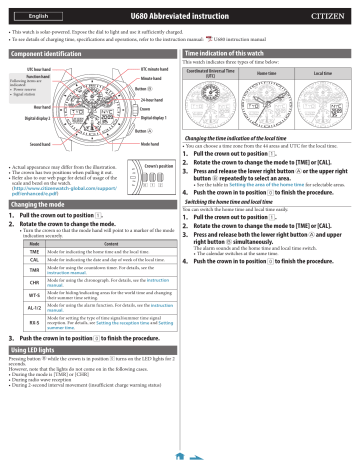 citizen navihawk u680 manual