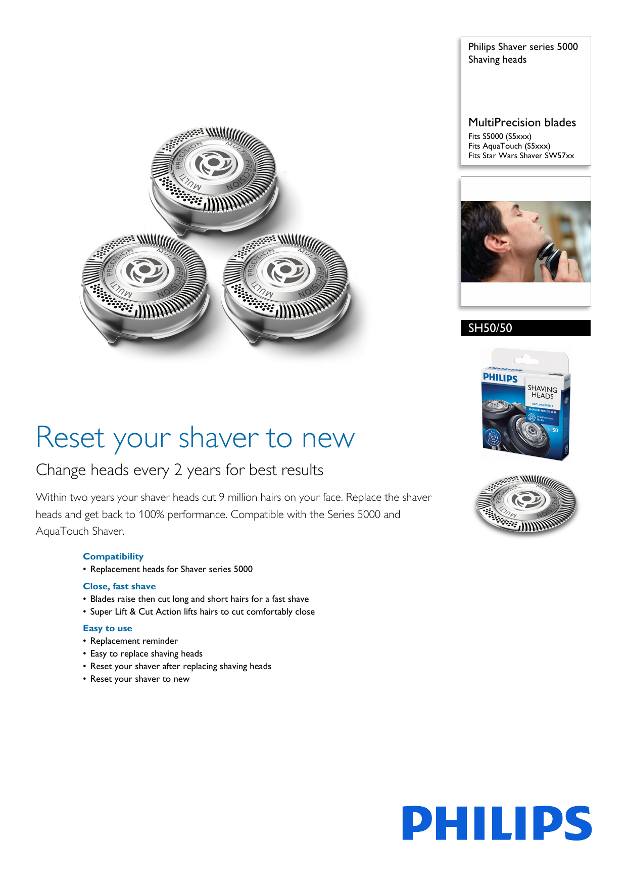 philips aquatouch sh50